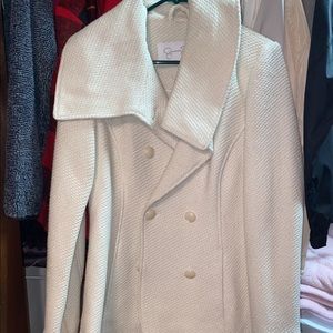 Jessica Simpson white peacoat
